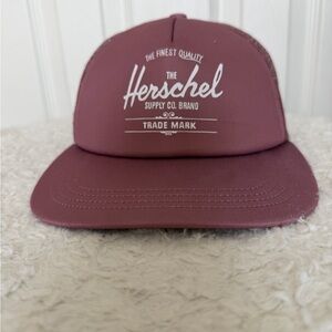 4/$25 Herschel Supply Company Maroon Trucker Kids Hat with White Logo